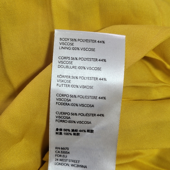 NWT Anthropologie Marigold Yellow Boho Midi Dress XS Smocked Waist - Picture 11 of 11